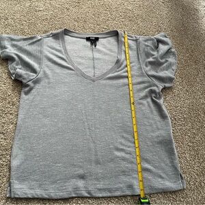 Paige Gray V-Neck Women's Top